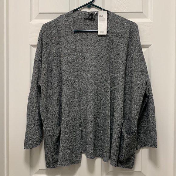 NWT EILEEN FISHER Open Front Organic Linen & Cotton Cardigan - Picture 5 of 8